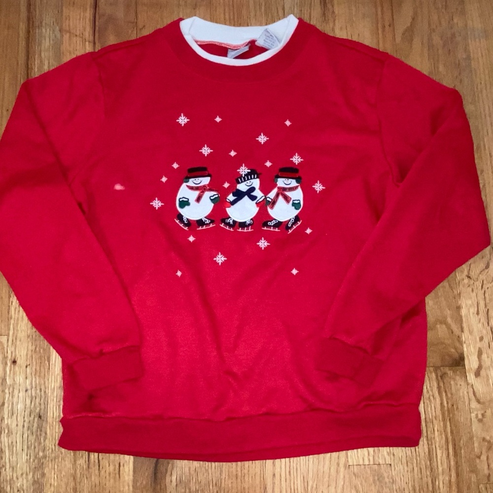 BLAIR - VINTAGE - SNOWMAN - Christmas Granny-core Sweatshirt - COMFY NICE! M/L